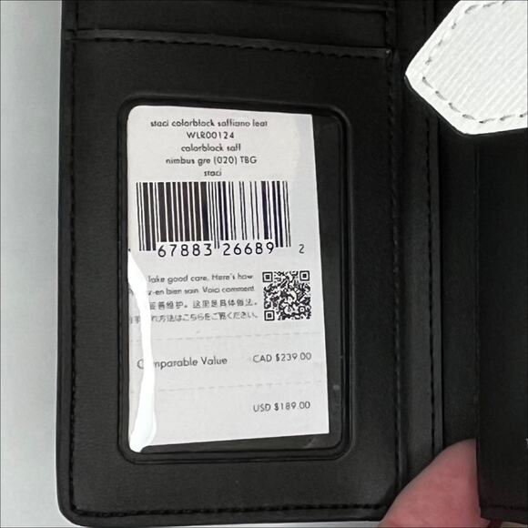 Kate Spade New York Staci Medium Compact Bi-Fold Wallet in Nimbus Grey - Picture 12 of 14